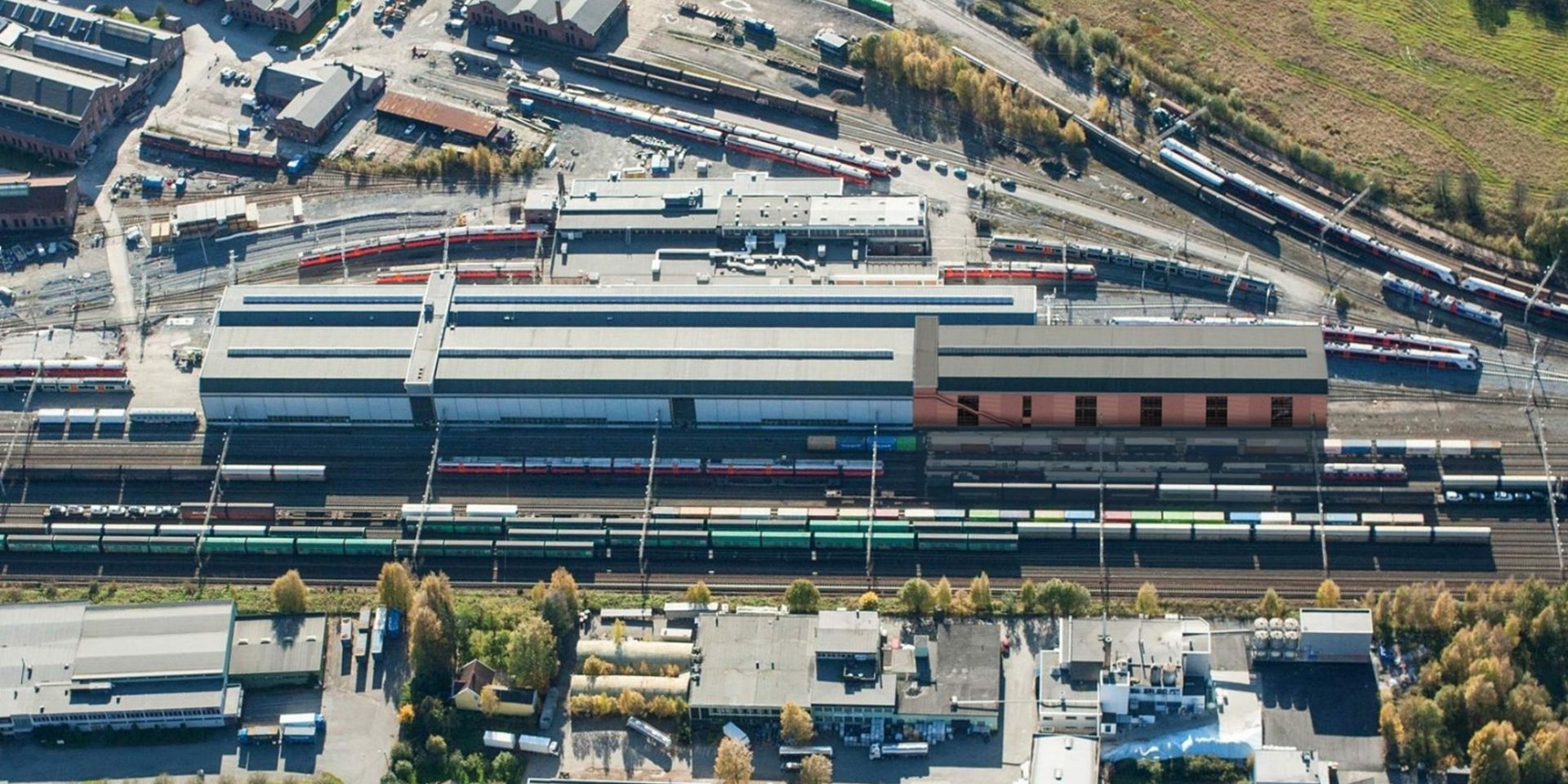 Sundland verksted i fugleperspektiv