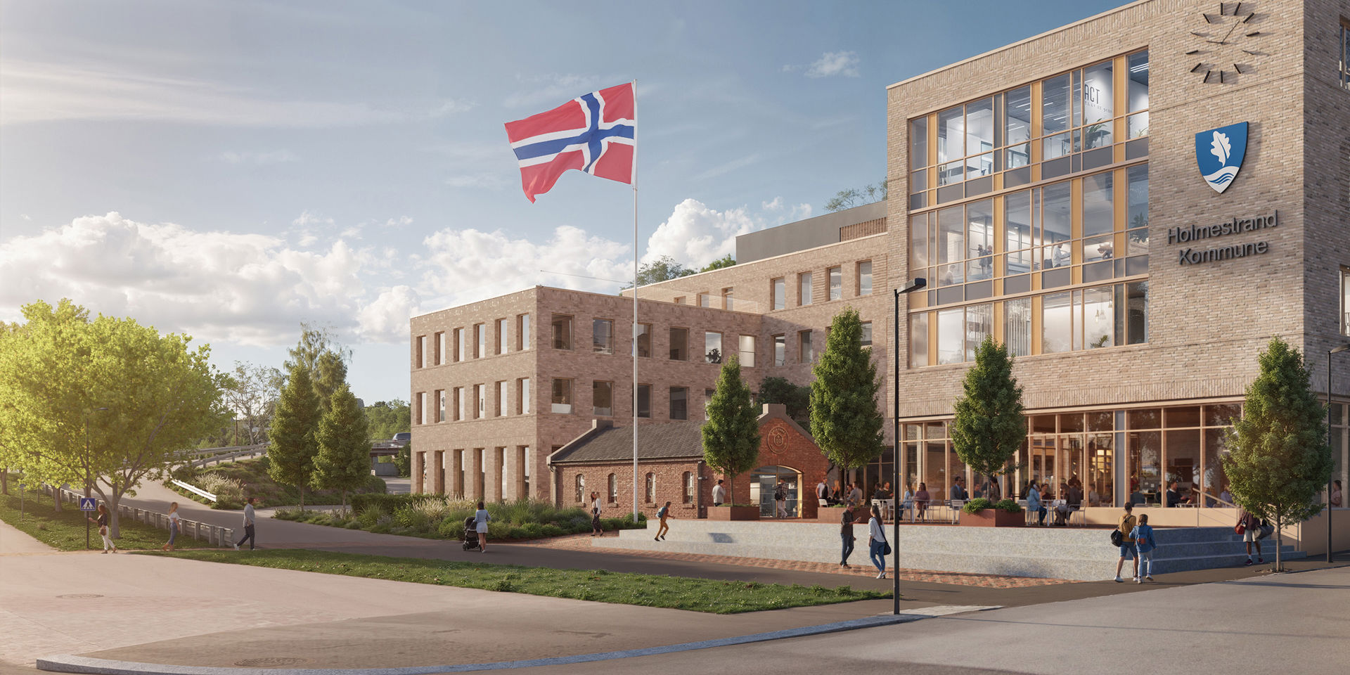 Det nye kontorbygget i Holmestrand kommune