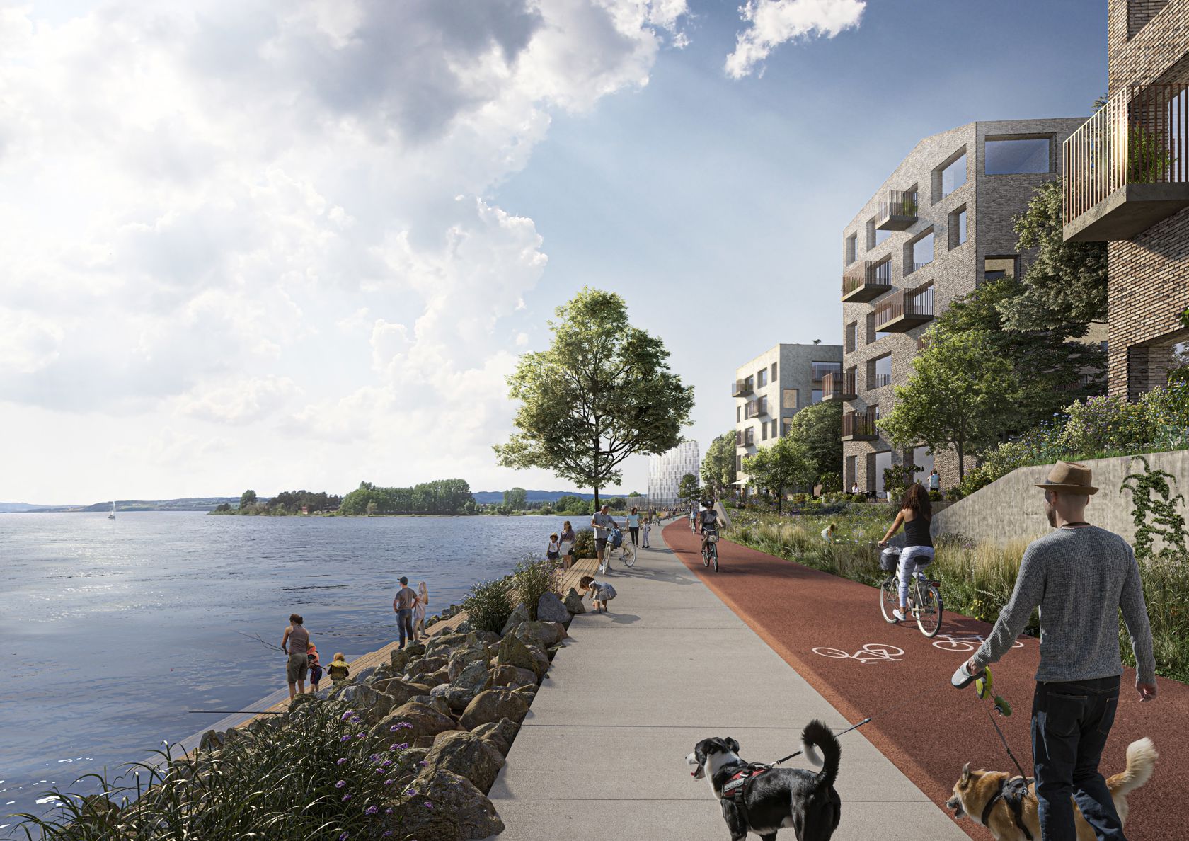 Strandpromenaden i Hamar
