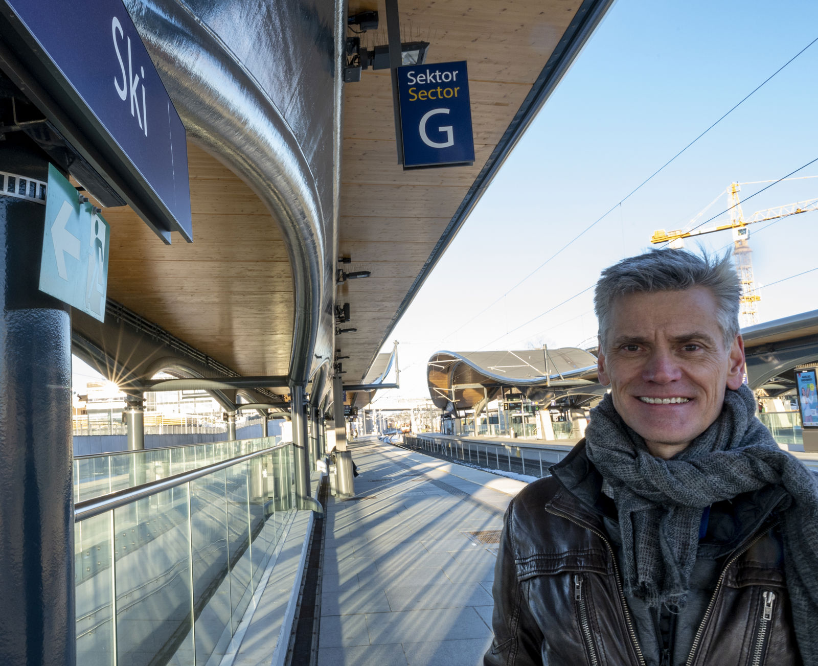 Jon-Erik Lunøe på Ski stasjon