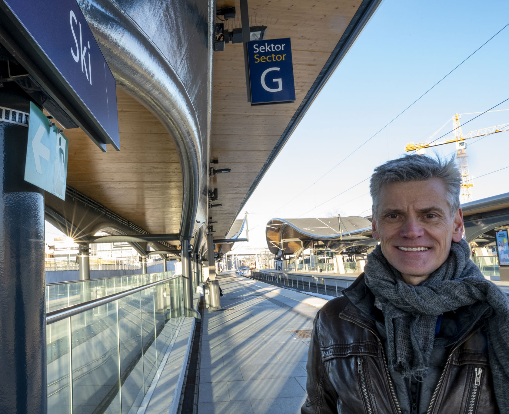 Jon-Erik Lunøe på Ski stasjon